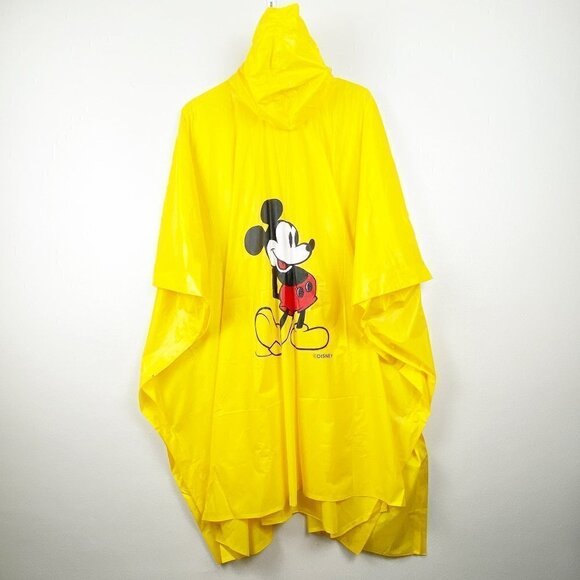 VINTAGE DISNEY | Mickey Mouse Yellow Rain Poncho w/Hood - Picture 1 of 8